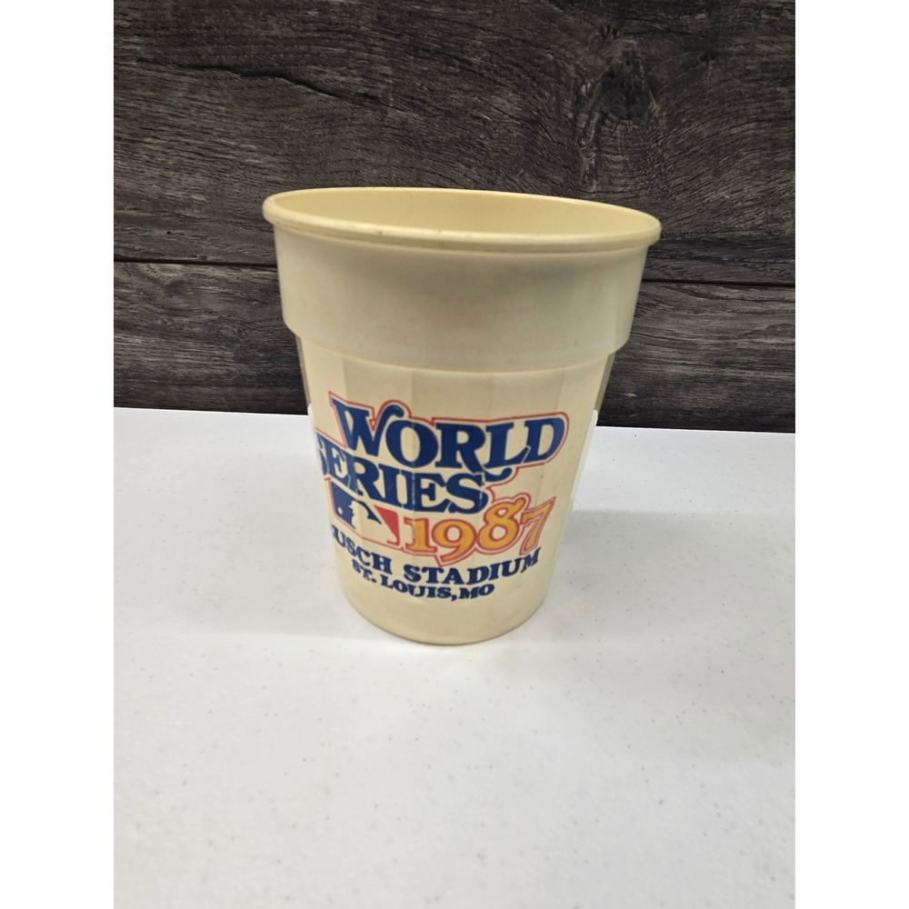 Vintage 1987 World Series Busch Stadium St Louis Cardinals Souvenir Plastic Cup